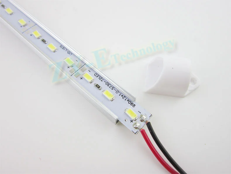 10 шт.* 50 см светодиодный светильник супер яркий 50 см DC12V 36 SMD 5630 Светодиодный жесткий светильник с алюминиевой оболочкой+ крышка из поликарбоната