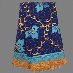 Супер батик ткань Африканский прекрасный материал Анкара воск кружево ткань для праздничное платье WLF172 (6 ярдов/партия)