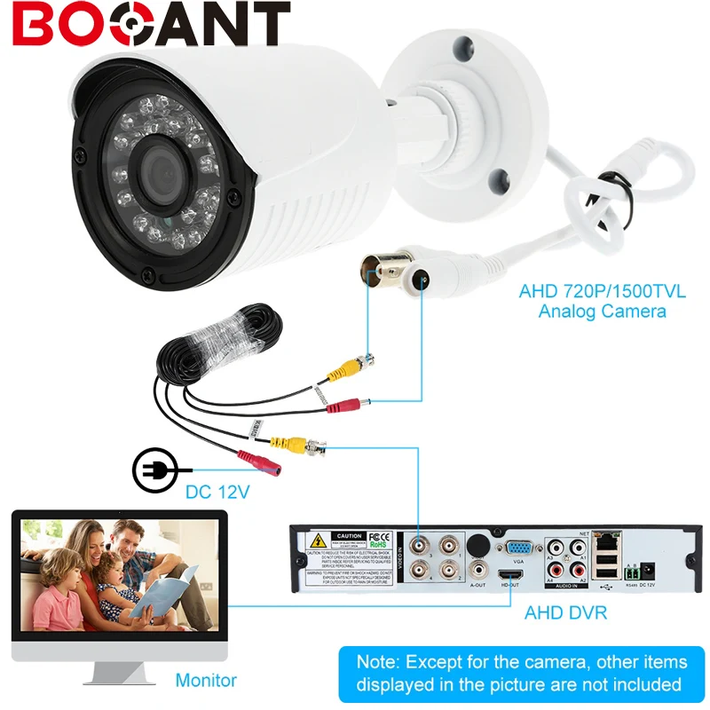 

Booant Waterproof IP66 Bullet 960P 1080P HD AHD Camera 1.3MP 2MP Security CCTV Camera 3.6mm Lens IR led night vision