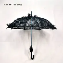 Новое поступление большой черный кружевной чехол Свадебные украшения Морден зонтики свадебные зонтики аксессуары украшения ombrelle mariage