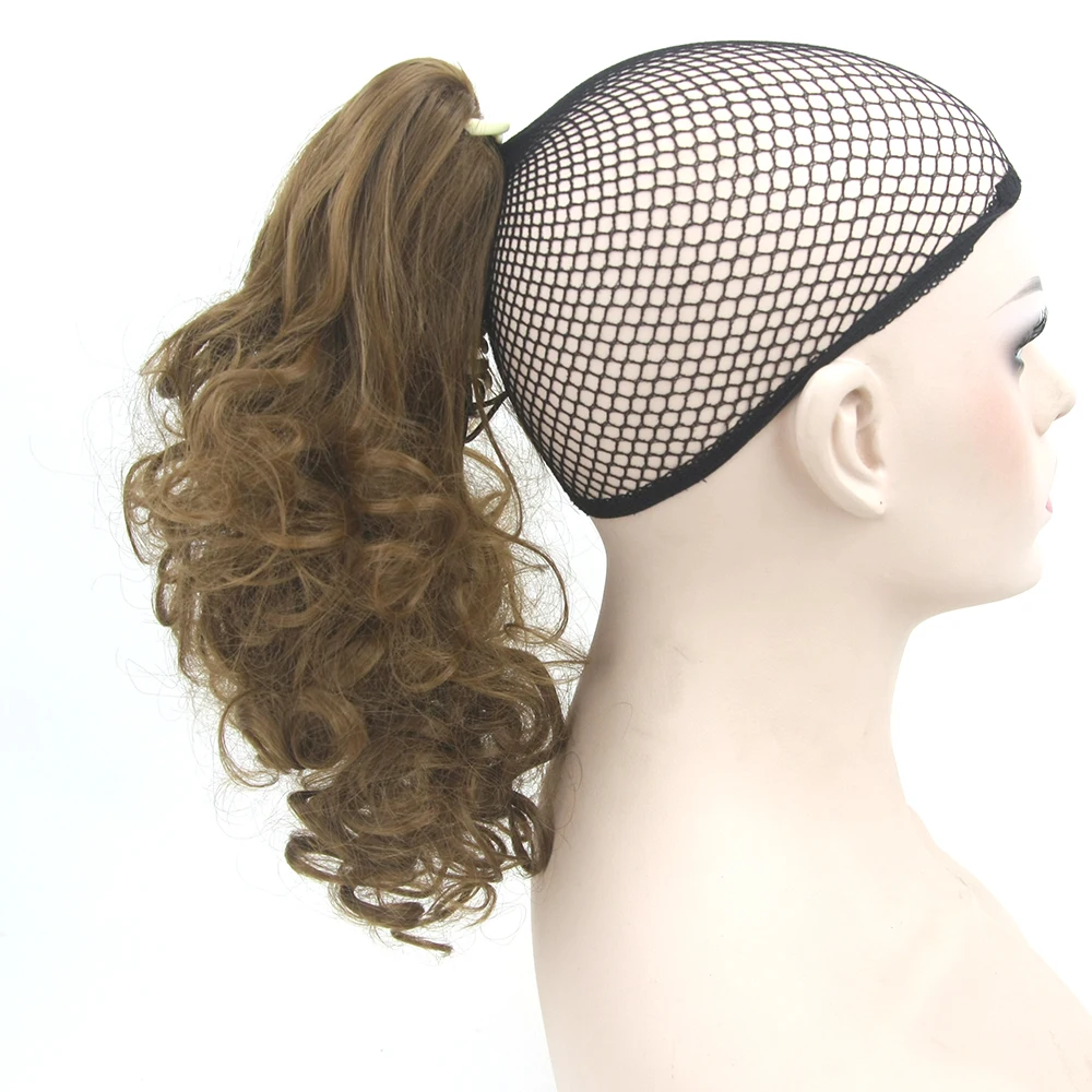 Soowee Curly Short Claw Ponytails Synthetic Hair Pony Tail Clip In Hair Extensions Horse Chignon Hairpieces fake hair extensions