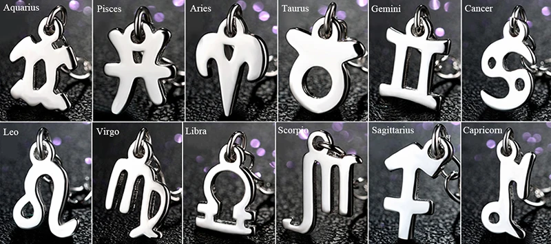 12 Constellation 925 Sterling Silver Pendant Zodiac Sign necklace Women Virgo Libra Scorpio Aquarius Necklace Wedding Jewelry