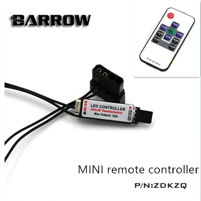 

Original Barrow LRC full color RGB lighting control 1.0 12V mini remote type lamp light strip fan controller ZDKZQ