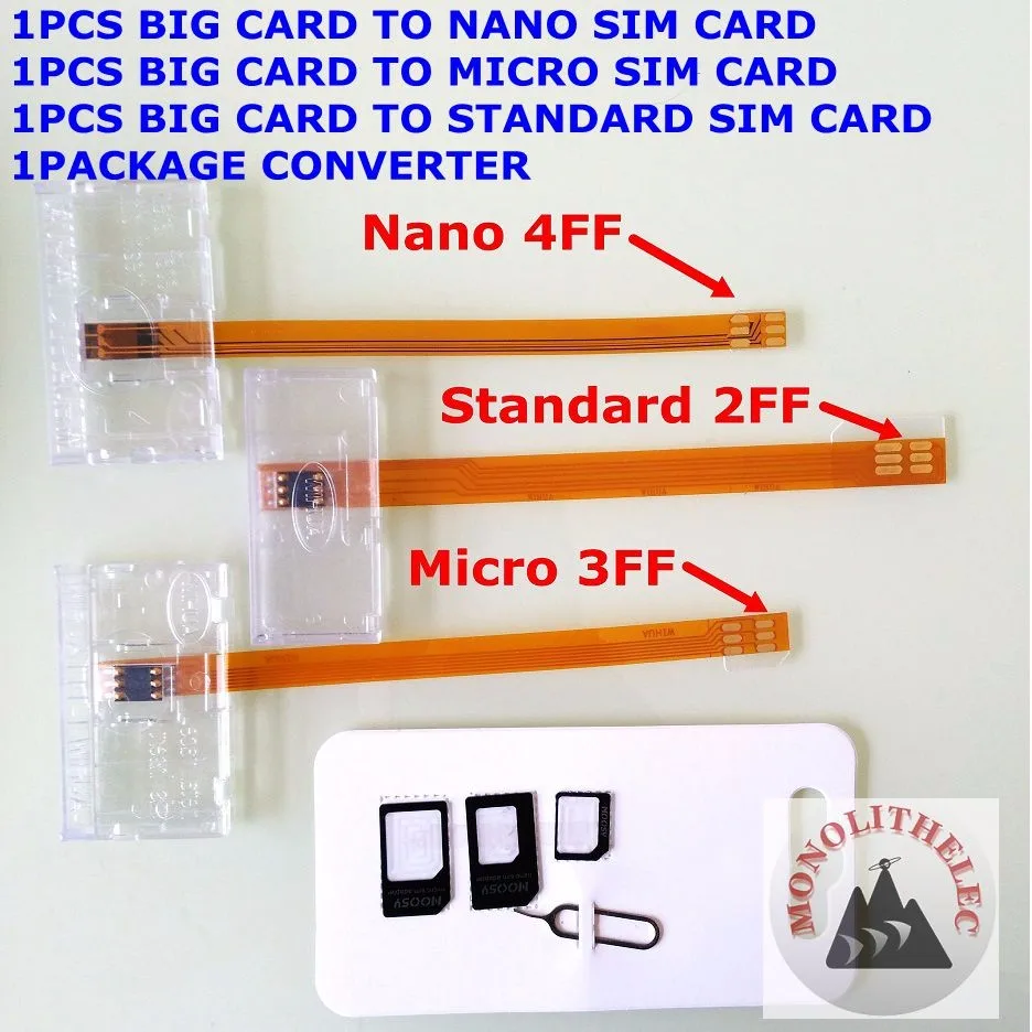 Конвертер больших смарт-карт в nano sim u sim карта micro sim карта стандартная sim u sim карта 2FF 3FF 4FF адаптер конвертер