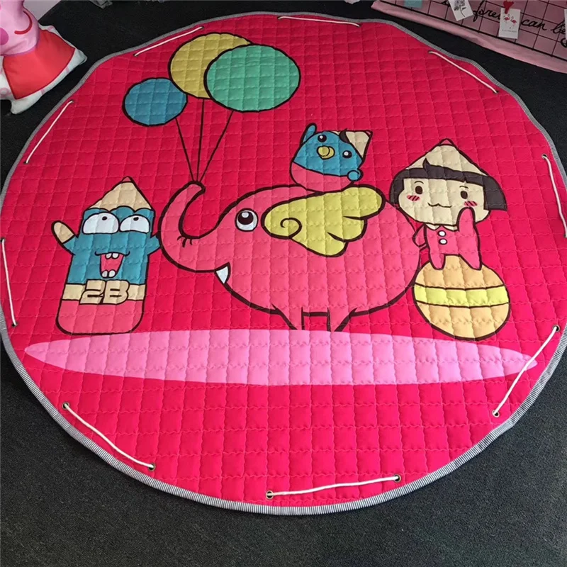 Round play mat storage bag Baby Toys Room COTTON CAR FOX Anpanman  (20)