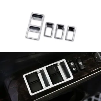 

4x Chrome Fit For Toyota Alphard 11-12 Door Window Lift Button Frame Cover Trim