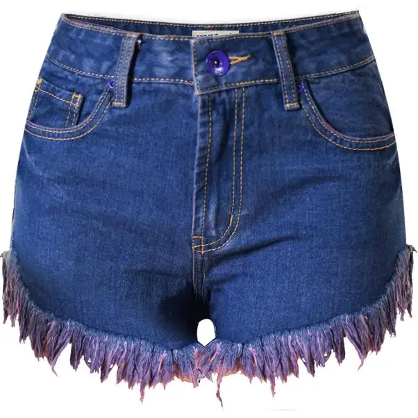 Модные джинсовые шорты женские Повседневное кисточкой джинсы Шорты летней девушки комплект эластичной одежды с шортами