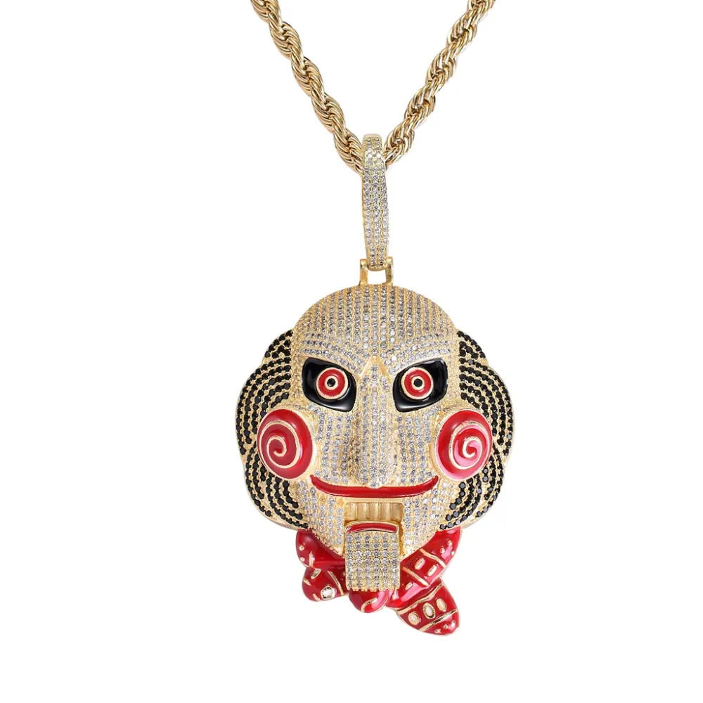 Chunky Statement Saw Pendant Necklace (7)