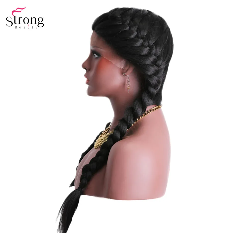 Strongbeauty Two French Braid Hairstyles Lace Front Wigs For Women