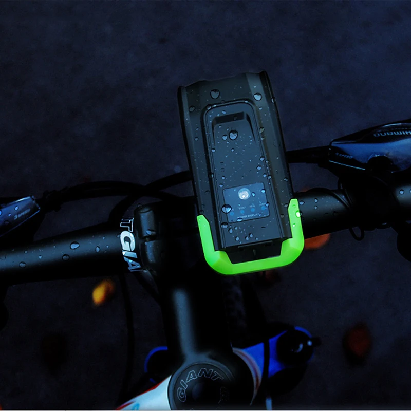 Conjunto de luz frontal de bicicleta de inducción de 4000 mAh con linterna inteligente recargable Conjunto de luz frontal de bicicleta de inducción de 4000 mAh con linterna inteligente recargable
