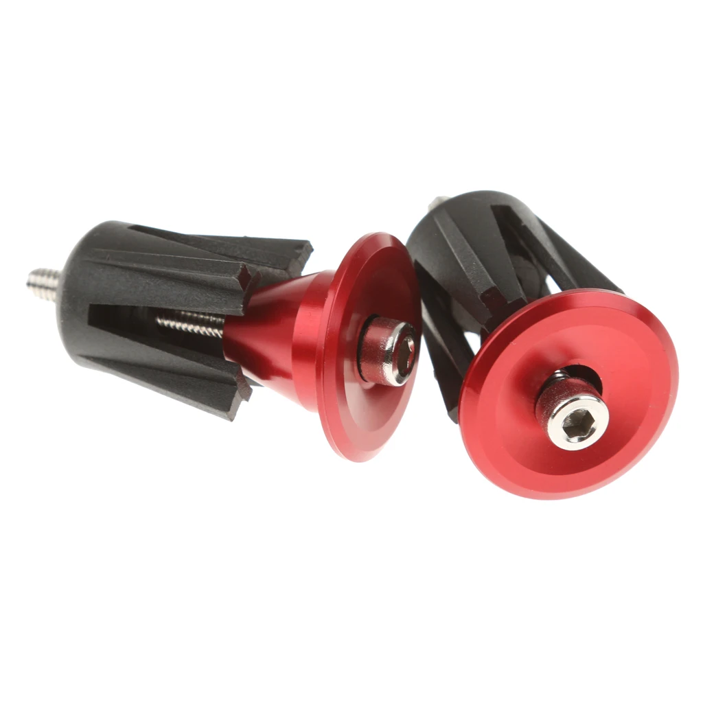 1 Pair Colorful Aluminum Bike Bicycle Cycling Handlebar Grips Handle Bar Cap End Plugs Black/Red/Gold/Blue/Green