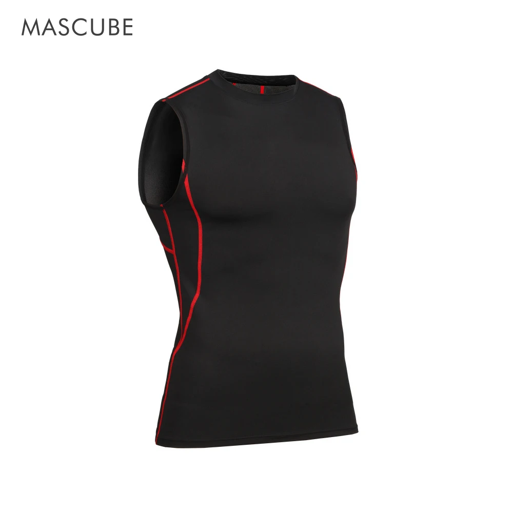 

MASCUBE Running Vest Men Tights Gym Clothing Basketball Jersey Yoga Fitness Shirts Quick-drying Tight Training Clothes
