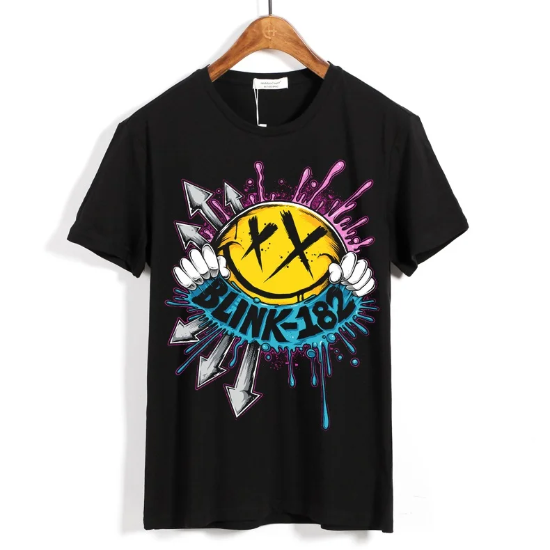 20 дизайнов Blink 182 рок бренд рубашка 3D Улыбка ММА милый фитнес панк, хард-рок тяжелый металл хлопок скейтборд хип хоп