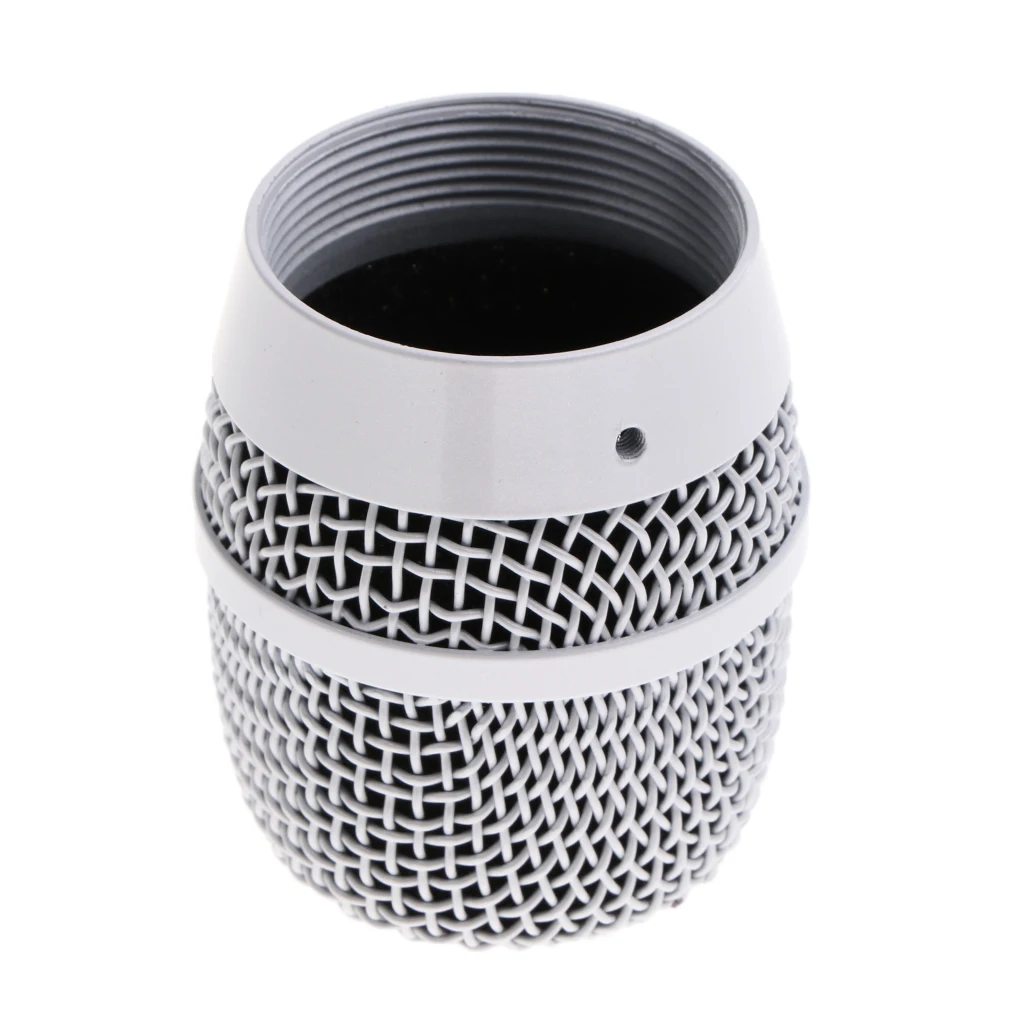Mesh Wireless Handheld Microphone Mic Grill Head Silver for BBS 666B 1100 1200 Microphone Parts