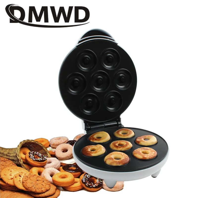 DMWD MINI donut making machine Eggs cake baking Breakfast waffle