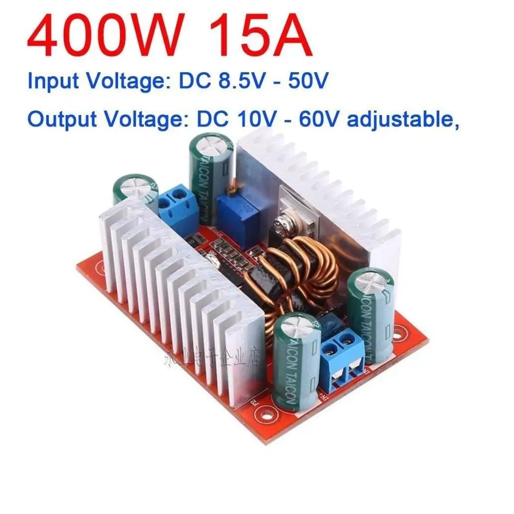 

DYKB 400W 15A DC-DC Boost Converter Constant Current Power Supply 12V 15V 19V 24V 36V 48V LED Driver Voltage battery charging