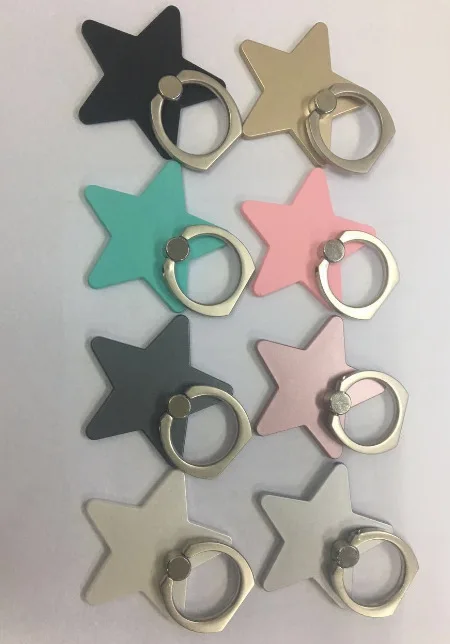 

Latest Version Five-pointed Star Shaped 360 Degree Mobile Phone Back Splint Finger Ringer Phone Holder For iPhone Samsung Xiaomi