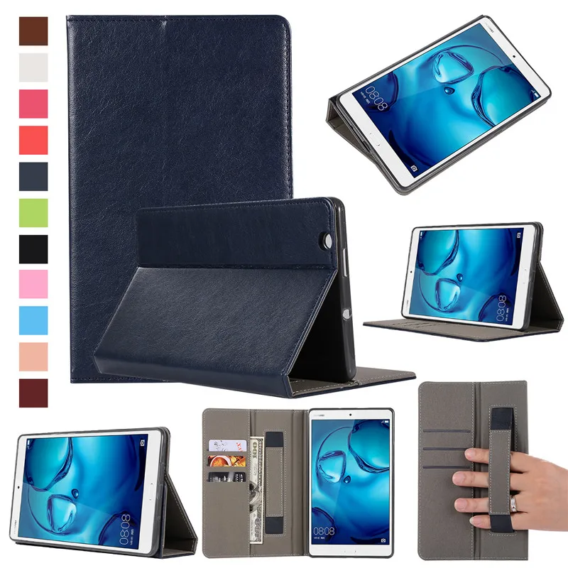 Кожаный чехол для Huawei Mediapad M3 8 4 ручной премиум с откидной подставкой смартфона