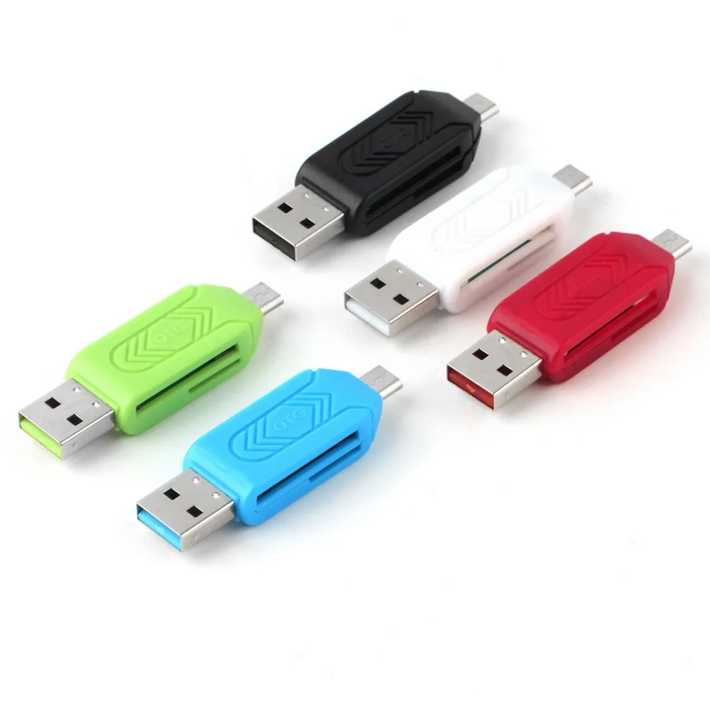 ABS универсальный card reader Мобильный телефон PC card reader Micro USB OTG картридер OTG TF/SD флэш-памяти