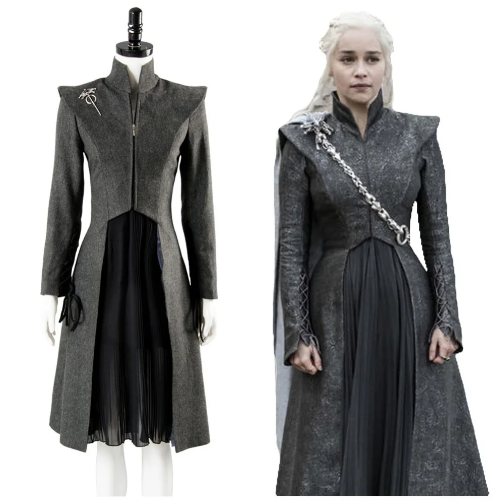 

Daenerys Targaryen cosplay costume custom made Halloween Dress suit Cosplay Game of Thrones Season 7 costume dress full set