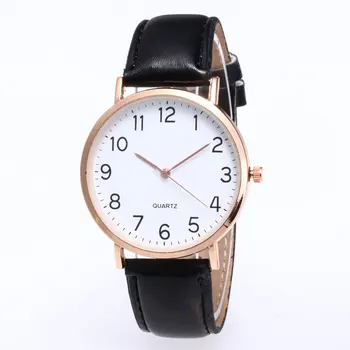 

Women Men Leather Band Quartz Analog Wrist Watch Simple Design Hot Fashion Luxury New 2018 Trendcy Fashion Classic Wristwatch