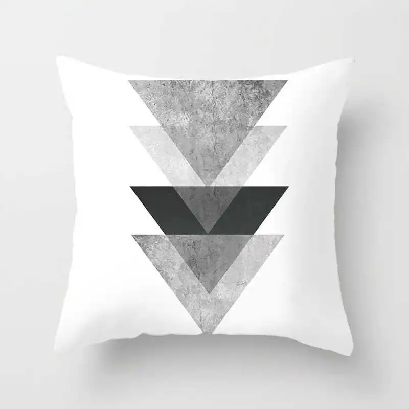 Nordic black and white geometric plaid stripes cushion cover (12)