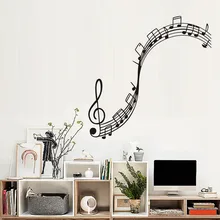 Music Notes Diy Wall Sticker Music Classroom Cute Pattern Wall Decals Musical Instrument Decoration Boys Girls Room Decor