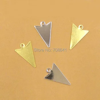 

10x15mm Vintage Arrowed Shape European Charms Brass Links Wrap Connectors DIY Pendants Earrings Findings Mixed Colors
