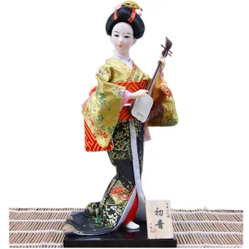 

30cm Japanese Geisha Figurines Doll Christmas Decorations Decorative Crafts Statues for Home Beautiful Home about 30cm People