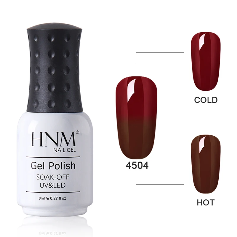 Термостойкий Гель лак HNM для ногтей 8 мл винно красный верхнее основание УФ гель