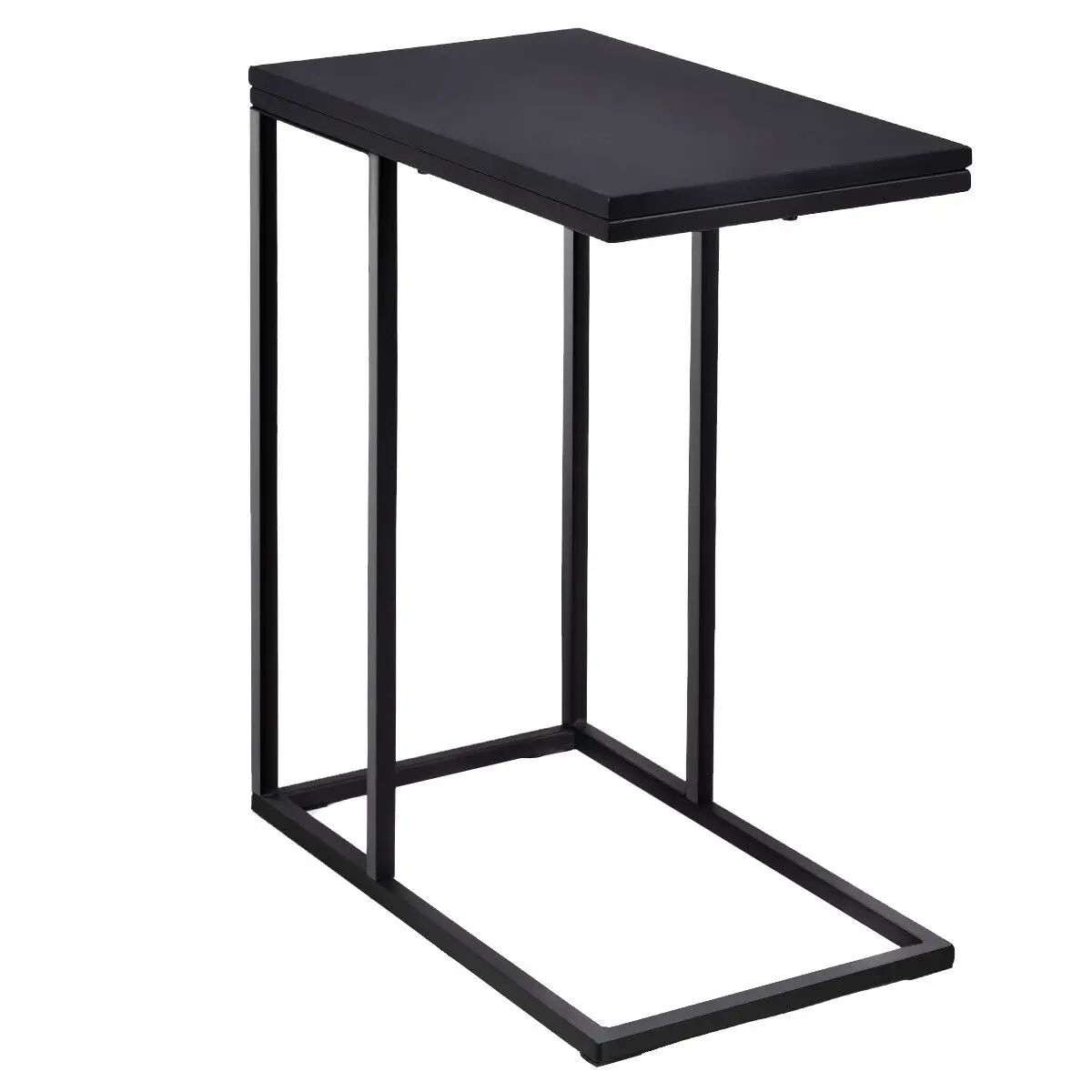 cheap Costway Coffee Tray Sofa Side End Table Ottoman Couch Console Stand TV Lap Snack Black