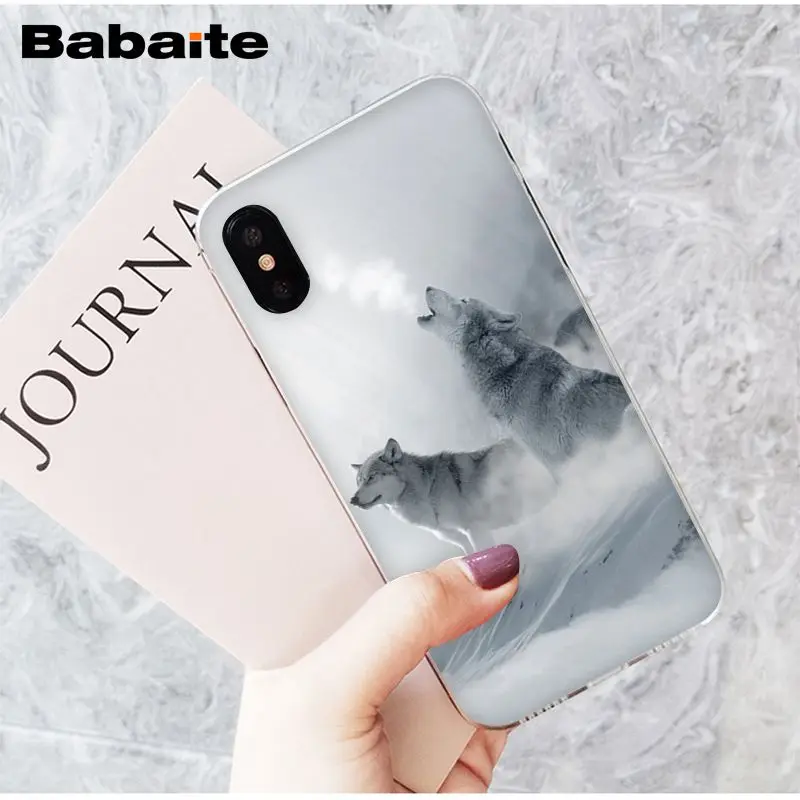 Babaite angry snow wolf TPU Мягкий силиконовый чехол для телефона Apple iPhone 8 7 6 6S Plus X XS MAX 5 5S SE XR - Цвет: A9