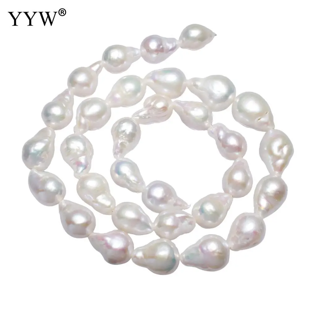 

9-11mm White Irregular Cultured Freshwater Pearl Natural Stone Beads For Gift Necklace Bracelet Jewelry Making Strand 15.5"