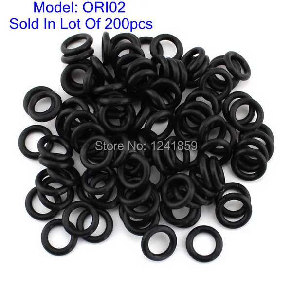 

200pcs Black Silicone O-rings For Tattoo Springs Supply ORI02-200#