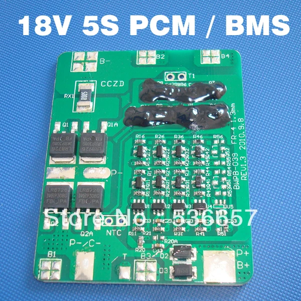 Литий-ионный аккумулятор 18 в BMS 5S PCM 18,5 в система управления литий-ионным аккумулятором, используемая для 5S аккумуляторов 3,7 в