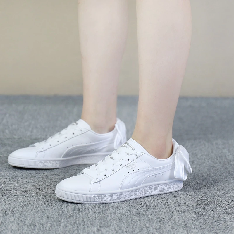 

2018 Original New Arrival PUMA BASKET BOW Women's Sports Leisure Sneakers Mid Runner Badminton Shoes size35.5-40