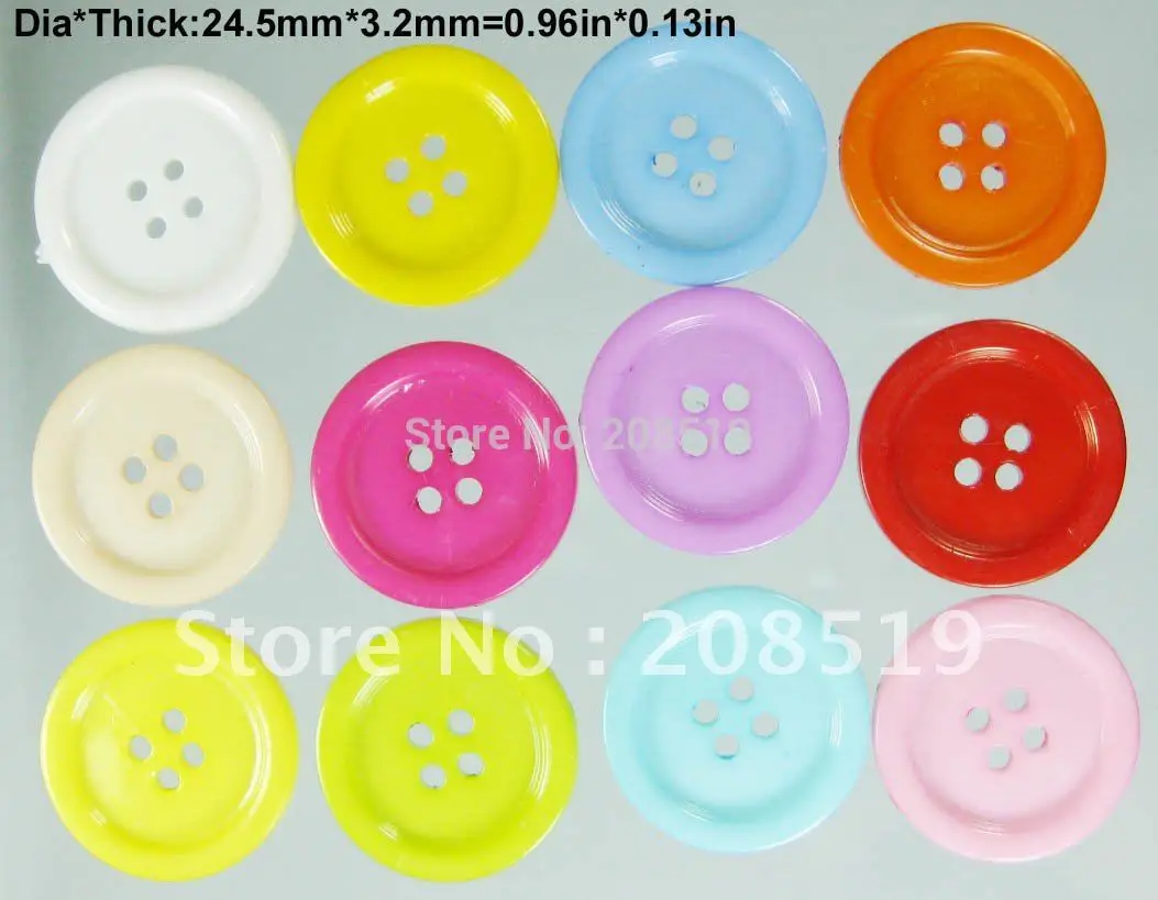 NB0037 4 отверстия пластиковые кнопки для рукоделия 12 цветов на выбор 120 шт набор пуговиц с фокусным расстоянием 25 мм круглый швейная фурнитура