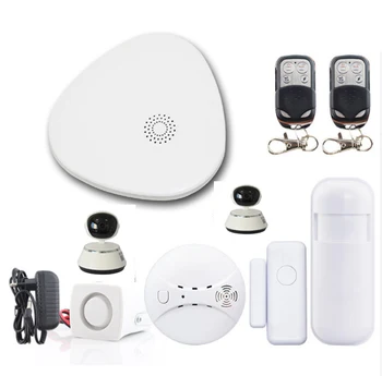 

SmartYIBA Home Security Wifi Alarm System KIT Wireless Security Sensors IP Camera Support App Remote Control SMS Alarm