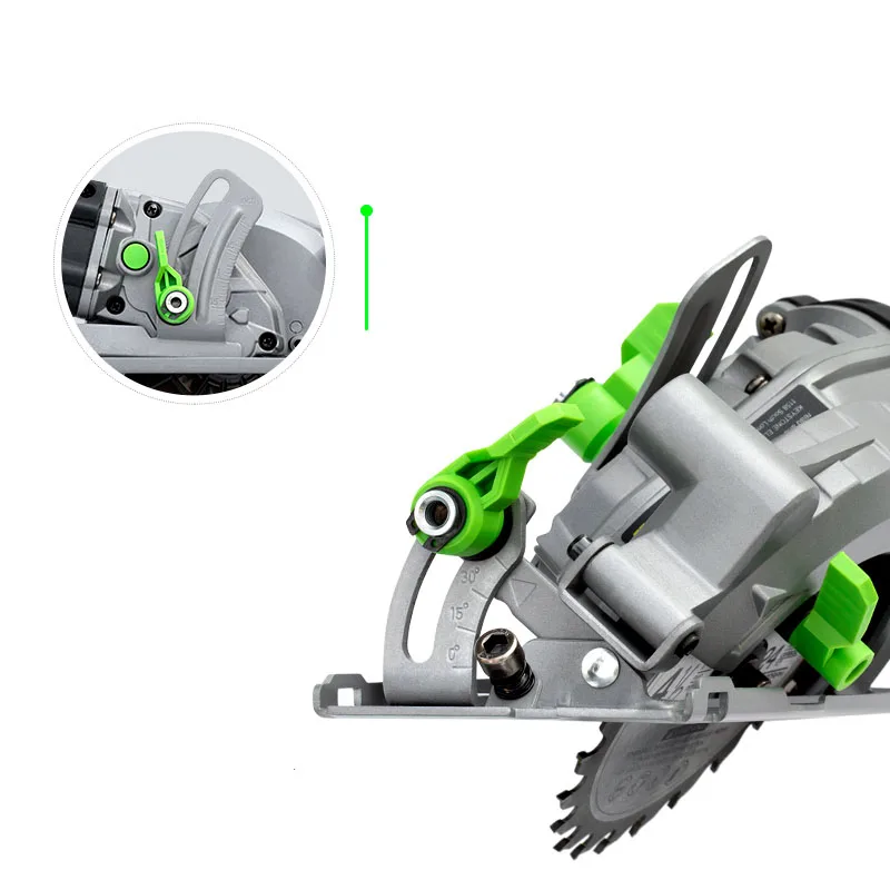 Online BDWTECH BTC02 Mini sierra Circular eléctrica con láser para cortar madera, tubo de PVC 705W herramienta eléctrica sierra circular corte de 45 grados