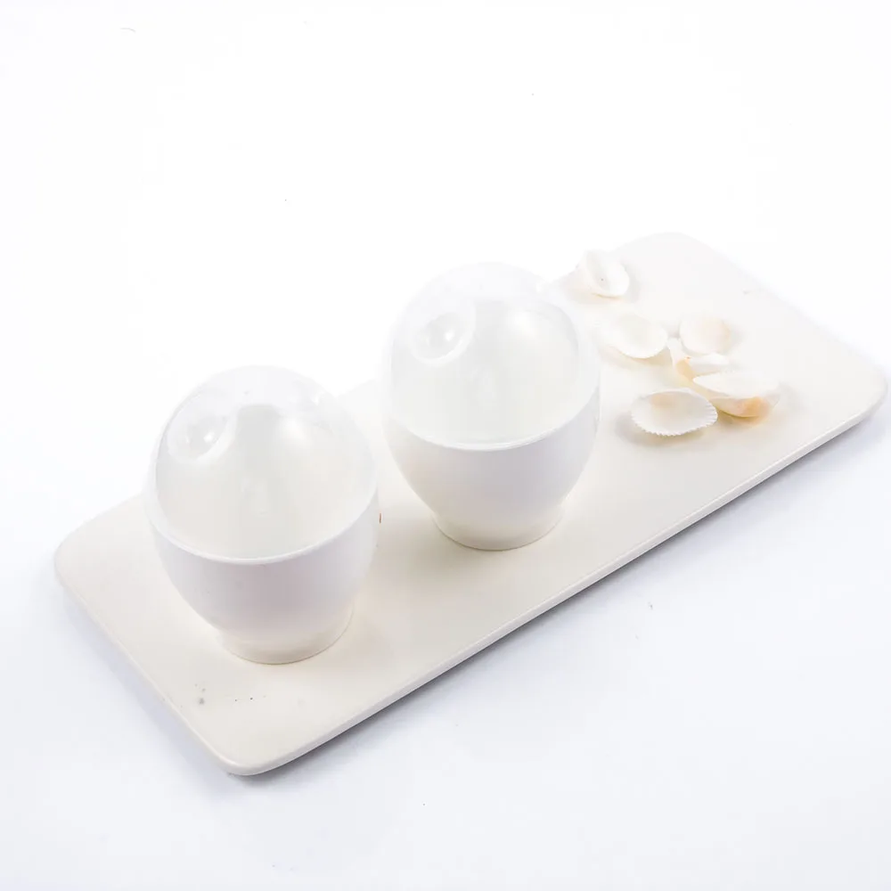 2 pcs Creative Egg Kitchen Gadgets Microwave Cup for Boiled Eggs