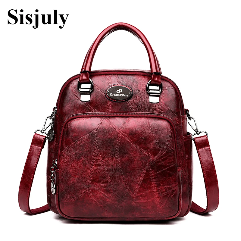 

Vfemage Luxury Backpack Women High Quality Leather Backpack Women Multifunction Small Backpack Retro Bagpack for Girls Sac A Dos