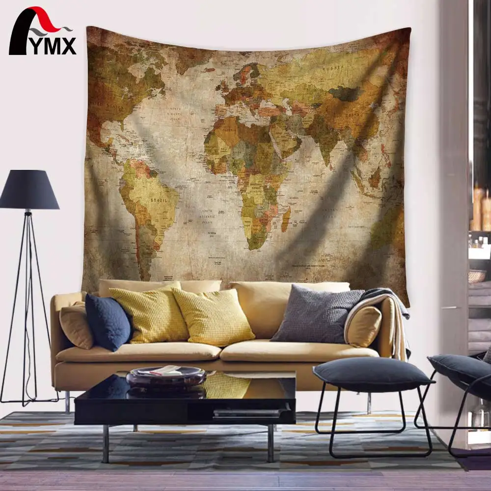 Оптовая продажа Винтаж Ретро мир 150*130/200 см Wall Art висит ковер лист Пылезащитный