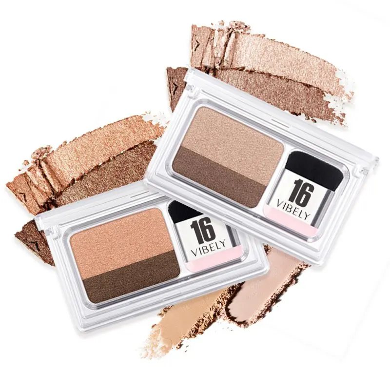 1pcs Double Color Lazy Eyeshadow Makeup Palette Eyeshadow Palette