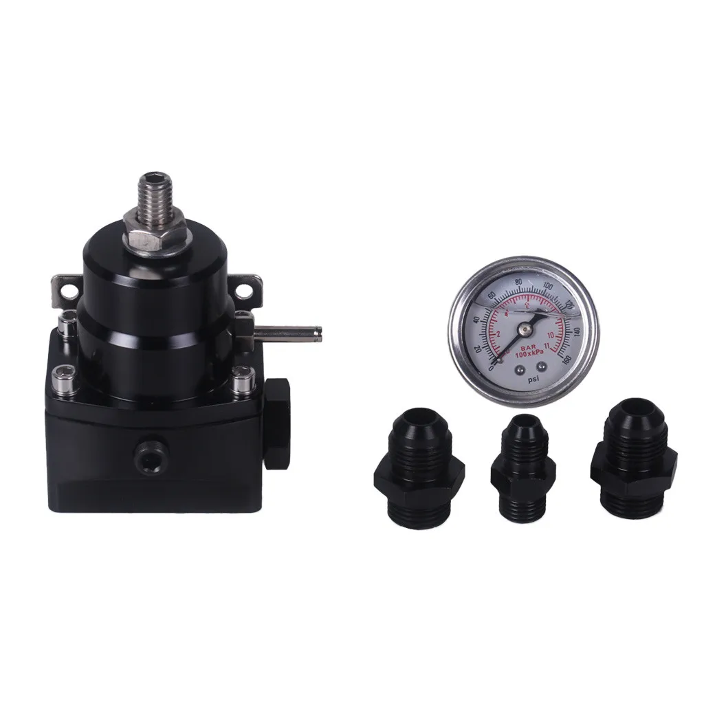 

WUPP Universal Adjustable Fuel High Pressure Regulator AN8 For 30-70 PSI Fuel Pressure Regulator Mounting End AN8