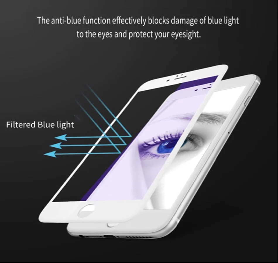 Oppselve матовый протектор экрана для iPhone 8 7 Plus закаленное стекло 3D анти синий мягкий край Защитная пленка для iPhone X