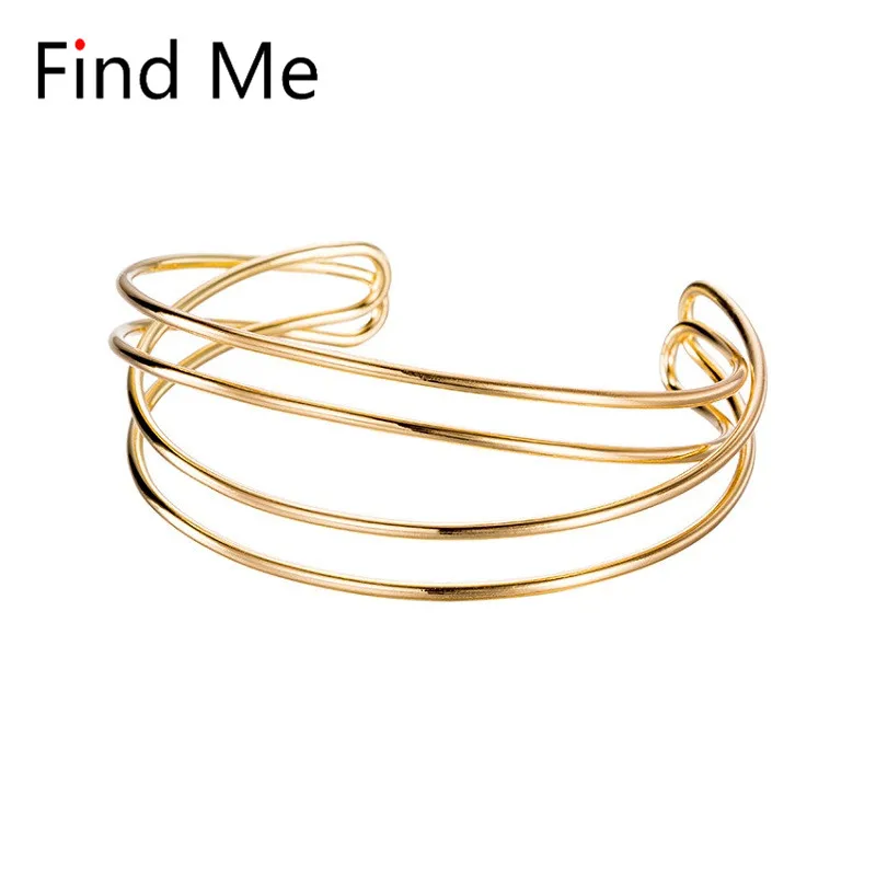 Женский винтажный Открытый браслет Find Me регулируемый многослойный Браслет