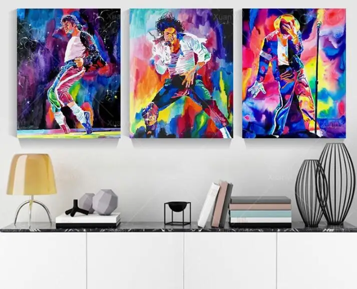 3 Panel Famous Star Michael Jackson Wall Art Picture Print Canvas Oil