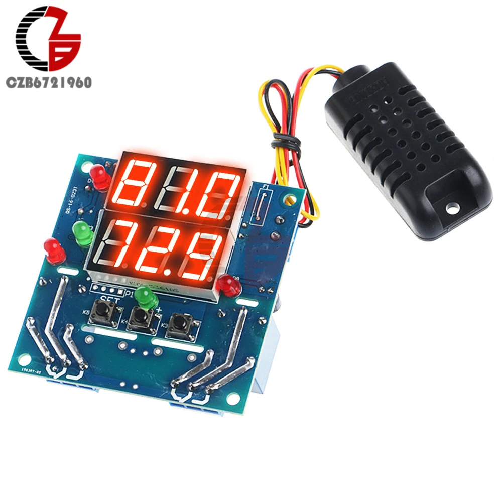 

AC/DC 12V Smart Thermostat Adjustable LED Digital Temperature Controller Thermometer Temperature Humidity Sensor Meter Switch