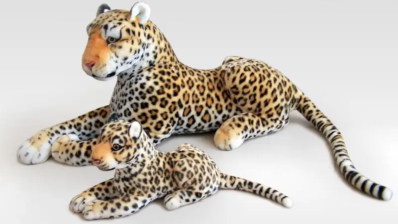 2 шт. плюшевые игрушки леопарды около 60 см и 40 см|toys gift|leopard stuffed toyplush toys |