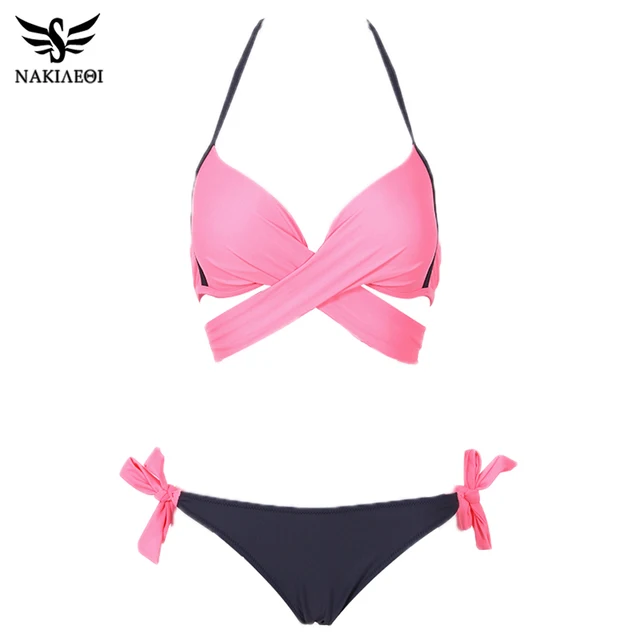NAKIAEOI 2018 Seksowny bikini kobiety strój kąpielowy push up stroje kąpielowe Criss Cross Bandage Halter bikini Set Beach strój kąpielowy pływać nosić XXL tanie i dobre opinie Bikinis Set Nylon spandex Jednolity patchwork druk Wire Free 180073 Niska talia Pasuje do rozmiaru Weź swój normalny rozmiar NAKIAEOI 2018 Seksowny bikini kobiety strój kąpielowy push up stroje kąpielowe Criss Cross Bandage Halter bikini Set Beach strój kąpielowy pływać nosić XXL tanie i dobre opinie Bikinis Set Nylon spandex Jednolity patchwork druk Wire Free 180073 Niska talia Pasuje do rozmiaru Weź swój normalny rozmiar